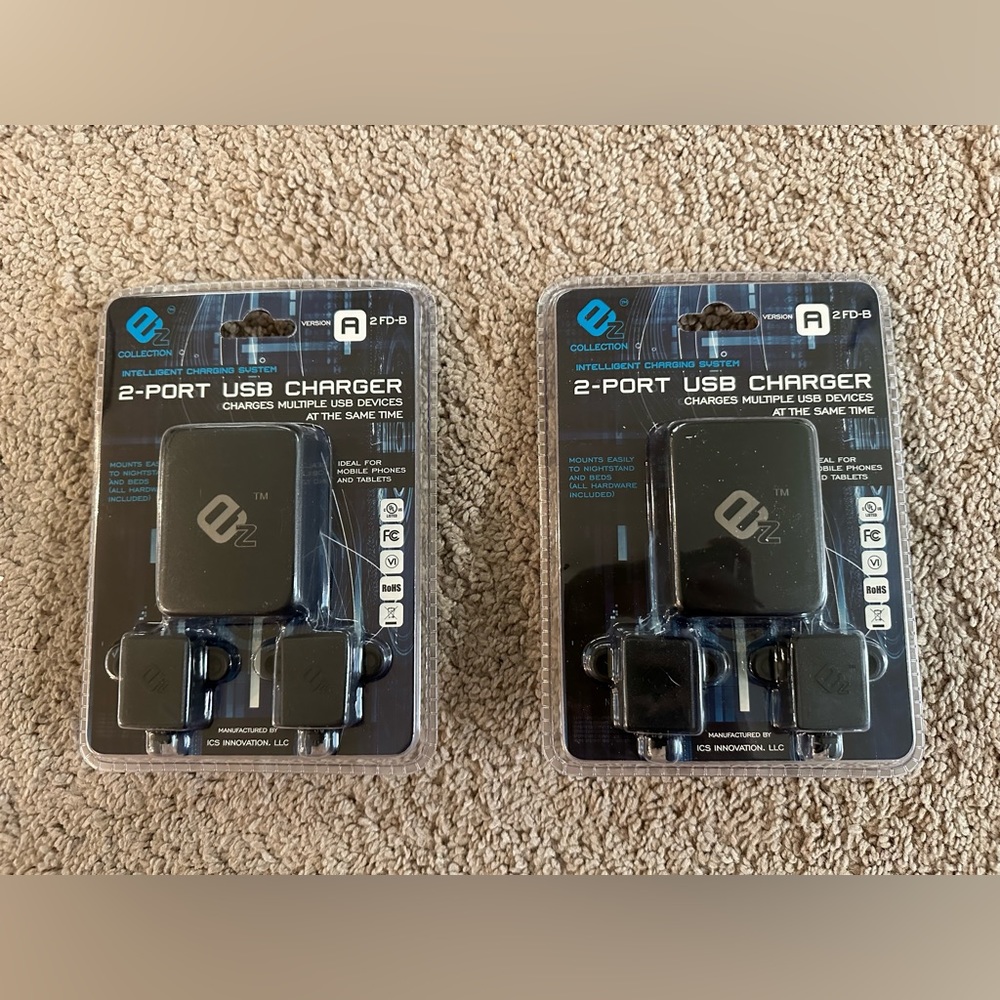 2 port USB Charger set of 2